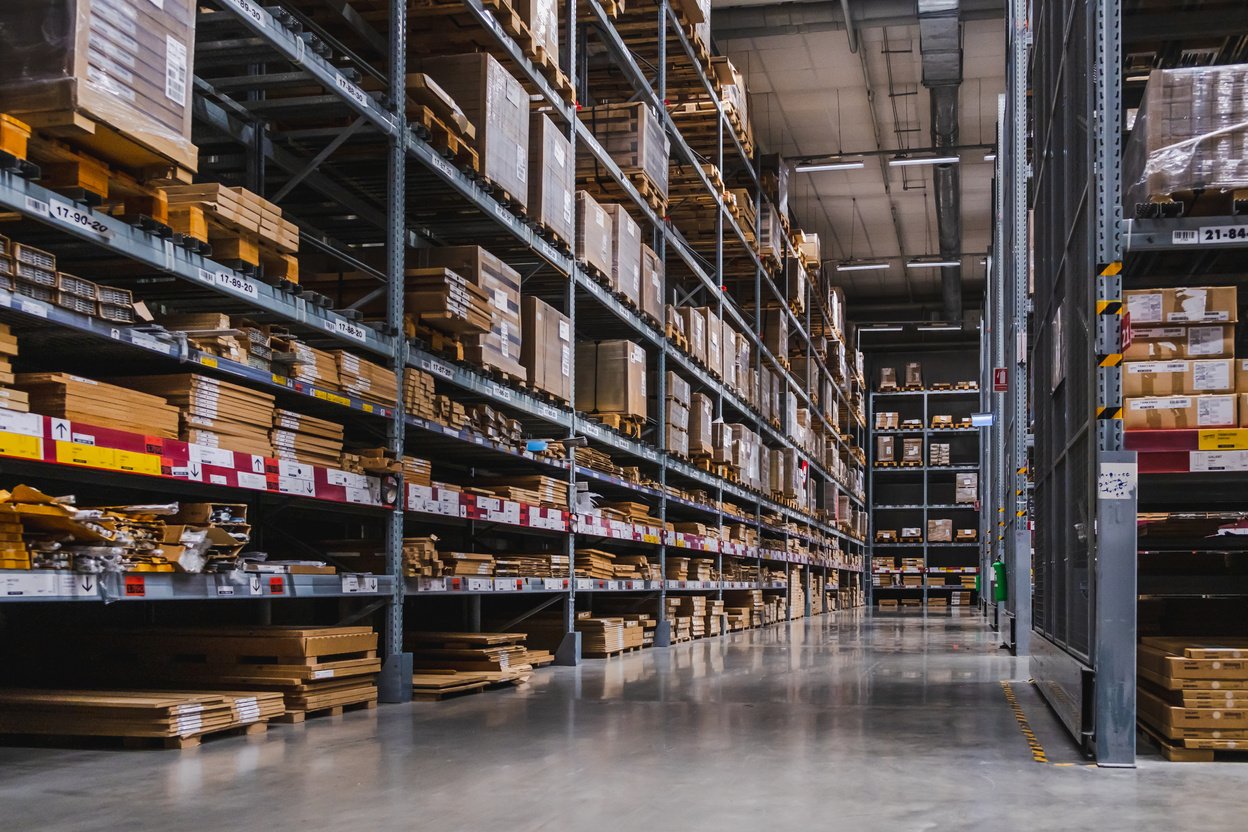 Aisle in a Warehouse Store